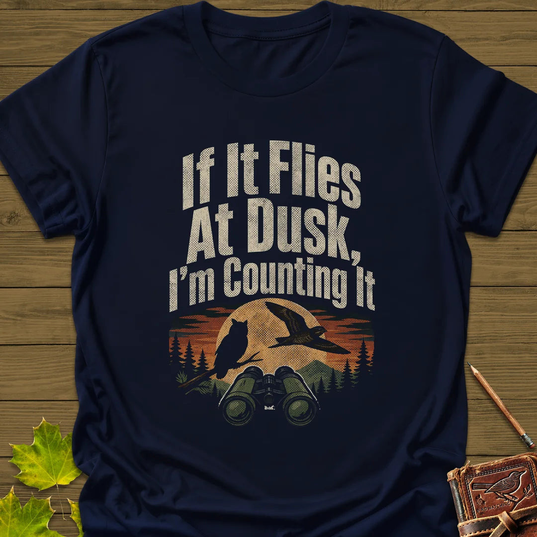 Dusk Flight Count T-Shirt - Bird Graphic Tee - Gift for Bird Lovers - Unisex