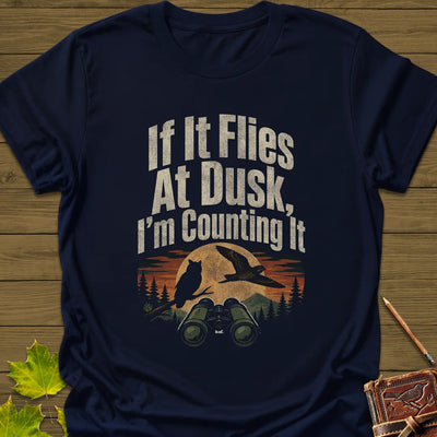 Dusk Flight Count T-Shirt - Bird Graphic Tee - Gift for Bird Lovers - Unisex
