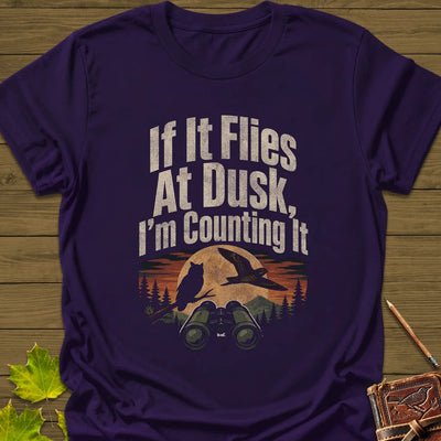 Dusk Flight Count T-Shirt - Bird Graphic Tee - Gift for Bird Lovers - Unisex