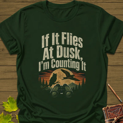 Dusk Flight Count T-Shirt - Bird Graphic Tee - Gift for Bird Lovers - Unisex