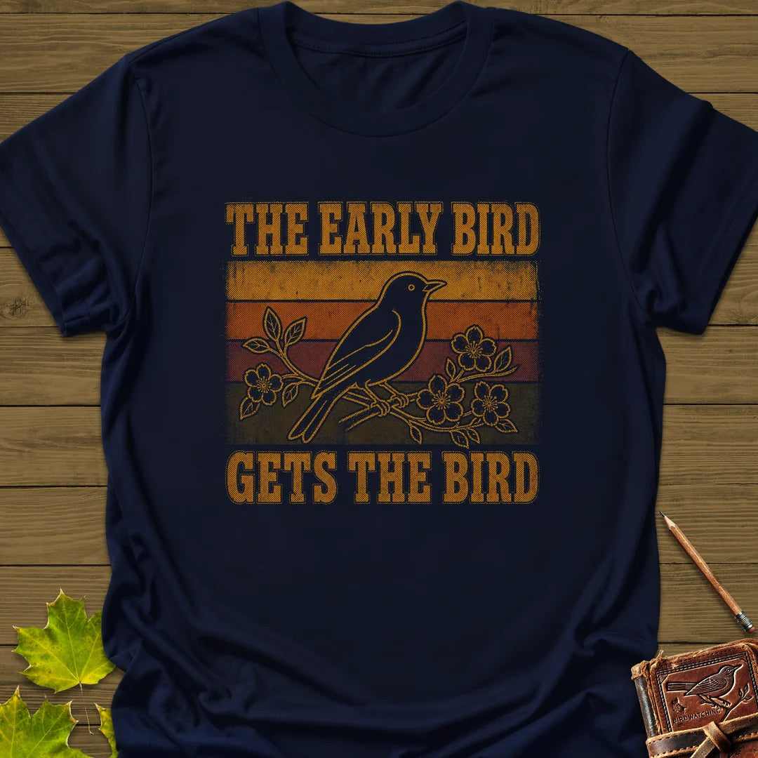 Early Riser T-Shirt - Bird Graphic Tee - Gift for Bird Lovers - Unisex