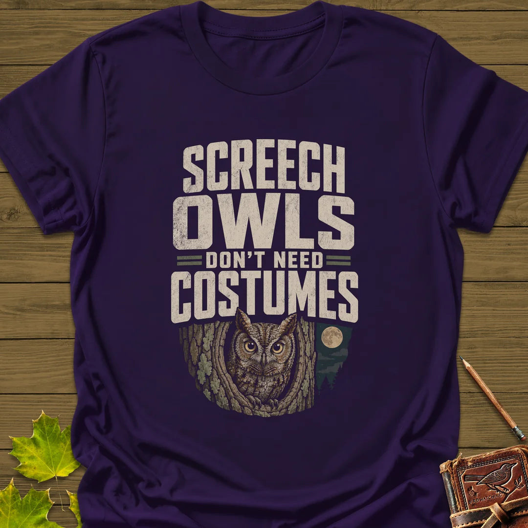 Screech Owls Costumes T-Shirt - Bird Graphic Tee - Gift for Bird Lovers - Unisex