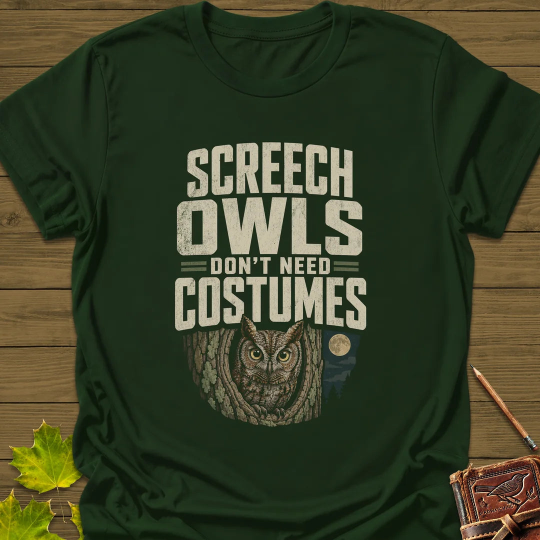 Screech Owls Costumes T-Shirt - Bird Graphic Tee - Gift for Bird Lovers - Unisex
