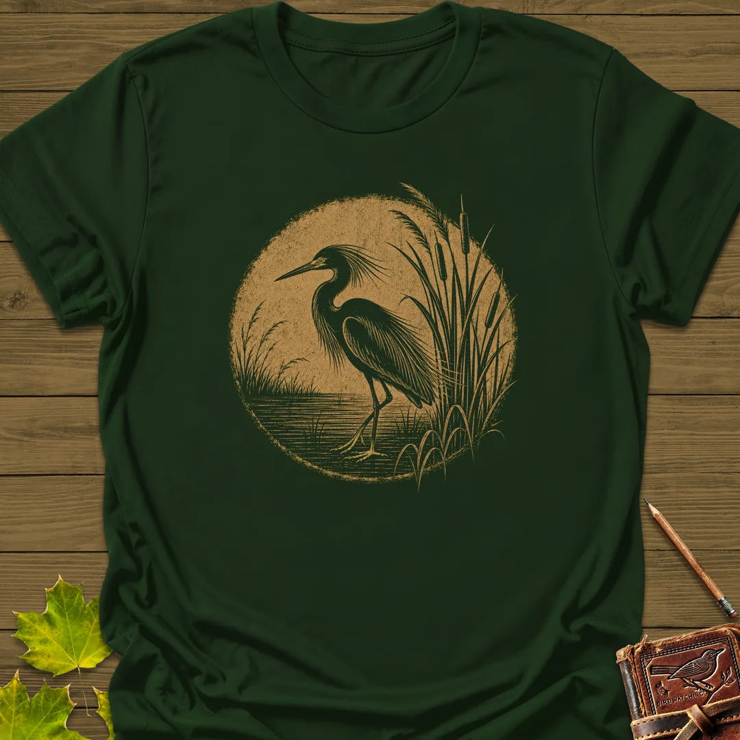 Marsh Egret T-Shirt - Bird Graphic Tee - Gift for Bird Lovers - Unisex