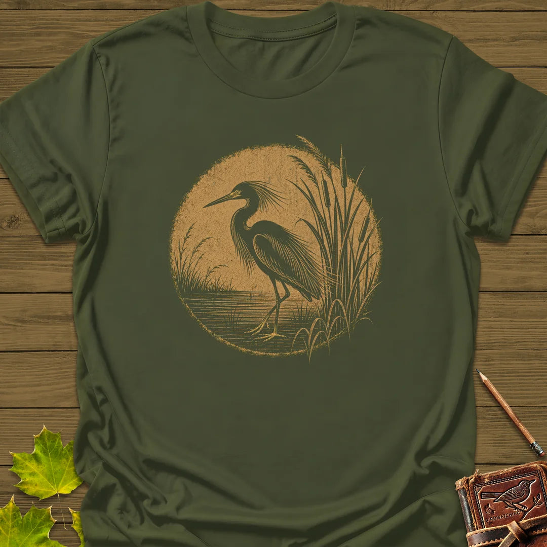 Marsh Egret T-Shirt - Bird Graphic Tee - Gift for Bird Lovers - Unisex