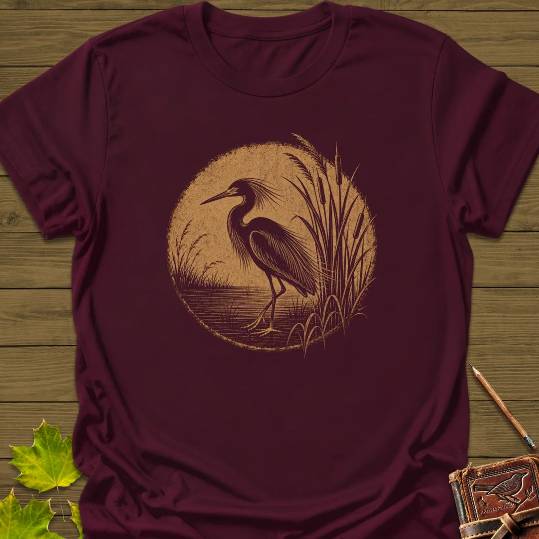 Marsh Egret T-Shirt - Bird Graphic Tee - Gift for Bird Lovers - Unisex