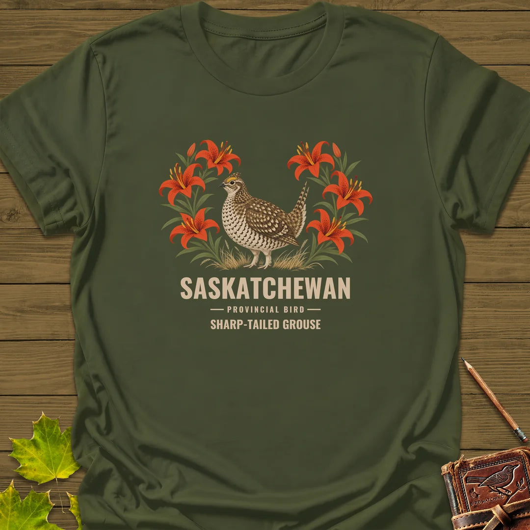 Saskatchewan Provincial Bird T-Shirt - Graphic Tee - Gift for Bird Lovers - Unisex