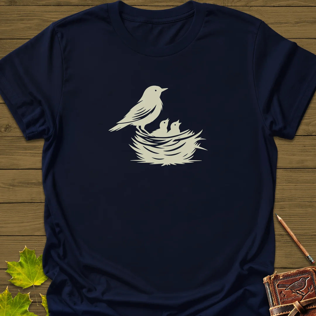 Bird and Nest T-Shirt - Graphic Tee - Gift for Bird Lovers - Unisex