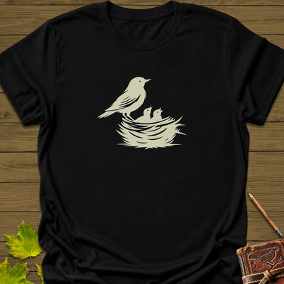 Bird and Nest T-Shirt - Graphic Tee - Gift for Bird Lovers - Unisex