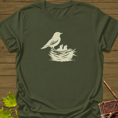 Bird and Nest T-Shirt - Graphic Tee - Gift for Bird Lovers - Unisex
