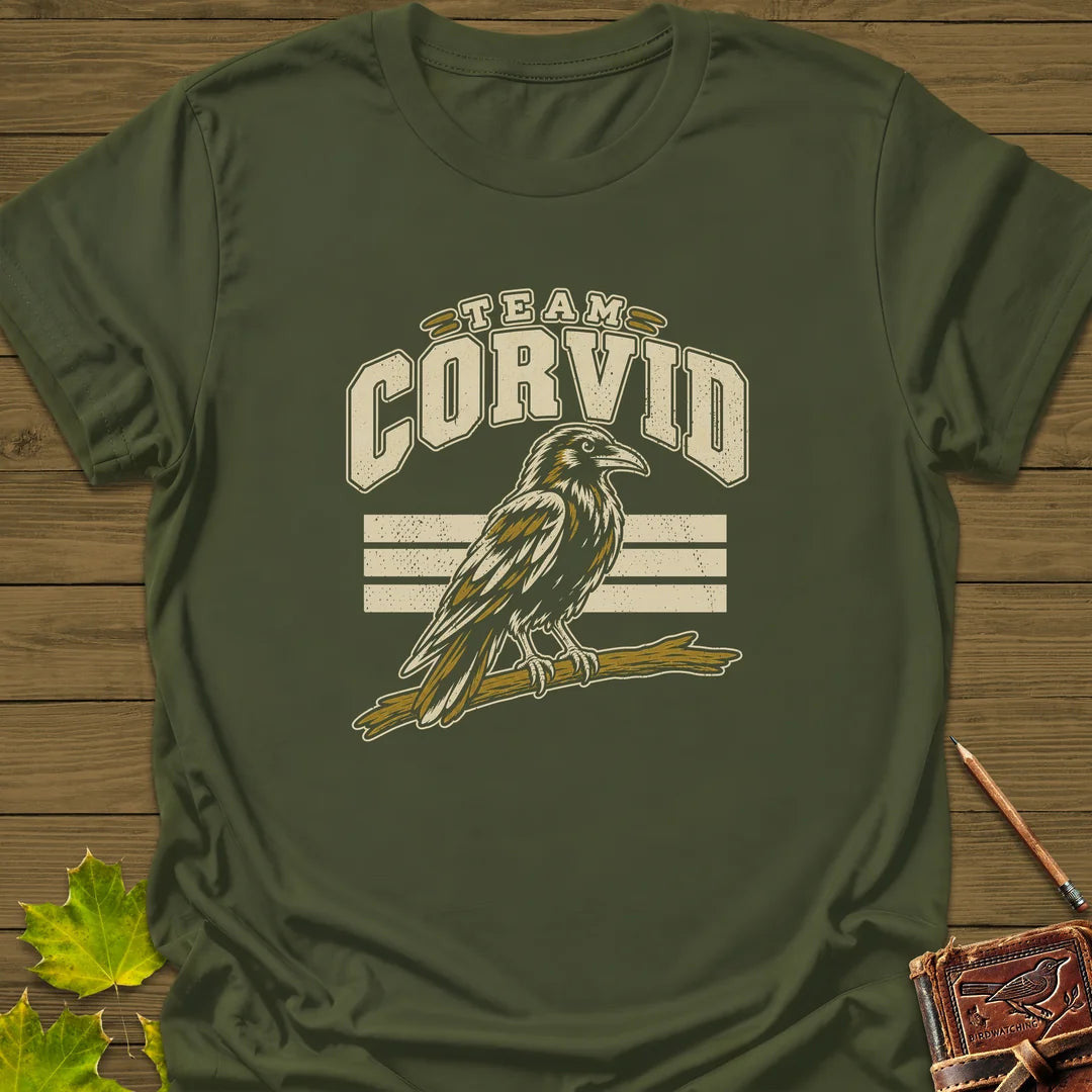Team Corvid T-Shirt - Bird Graphic Tee - Gift for Bird Lovers - Unisex