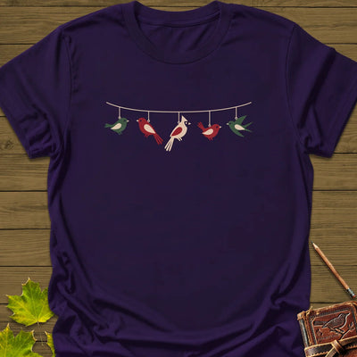 Feathered Garland T-Shirt - Bird Graphic Tee - Gift for Bird Lovers - Unisex