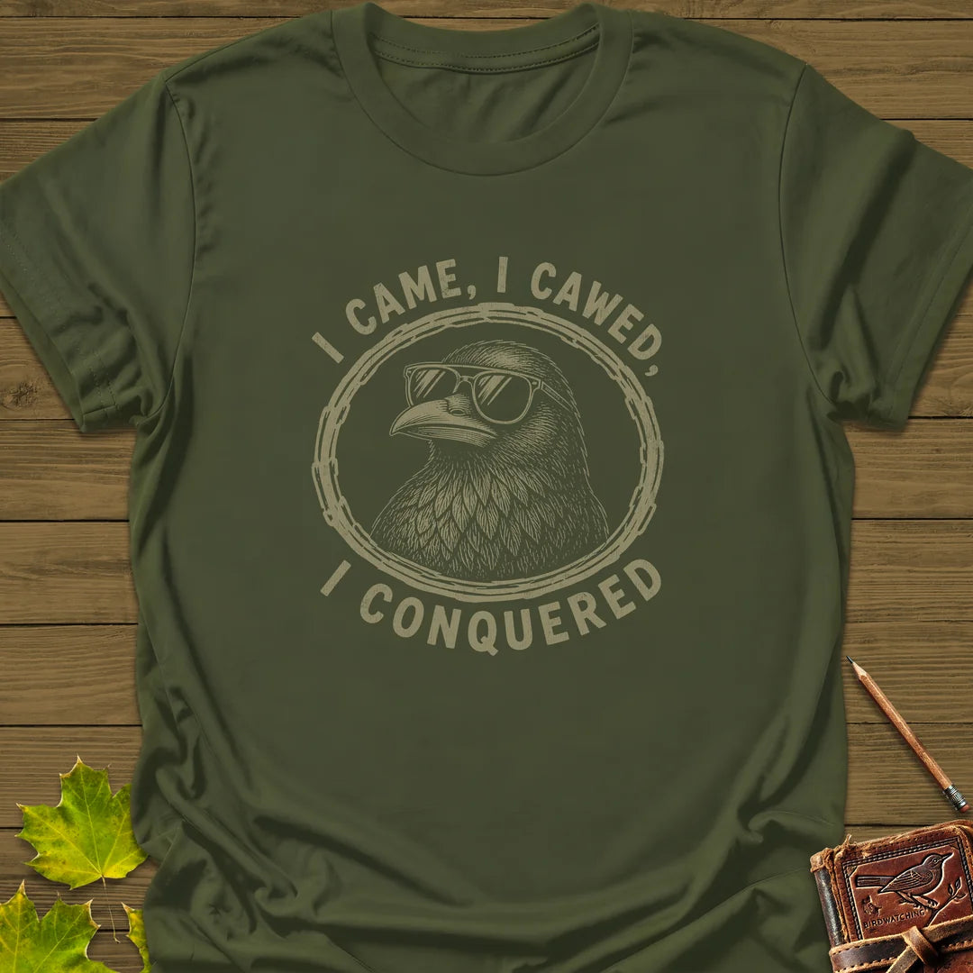 I Came I Cawed T-Shirt - Bird Graphic Tee - Gift for Bird Lovers - Unisex