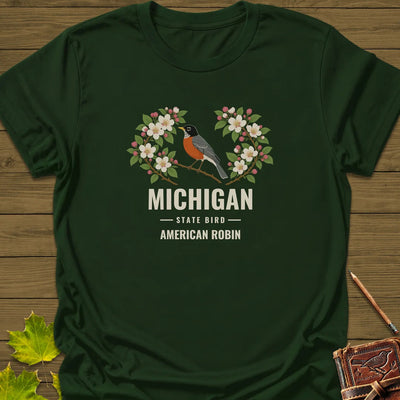 Michigan State Bird T-Shirt - Graphic Tee - Gift for Bird Lovers - Unisex