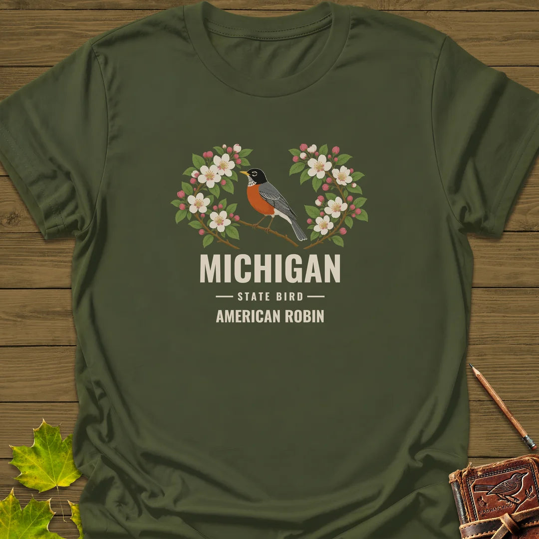 Michigan State Bird T-Shirt - Graphic Tee - Gift for Bird Lovers - Unisex