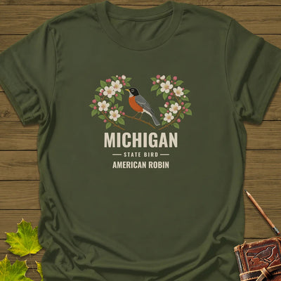 Michigan State Bird T-Shirt - Graphic Tee - Gift for Bird Lovers - Unisex