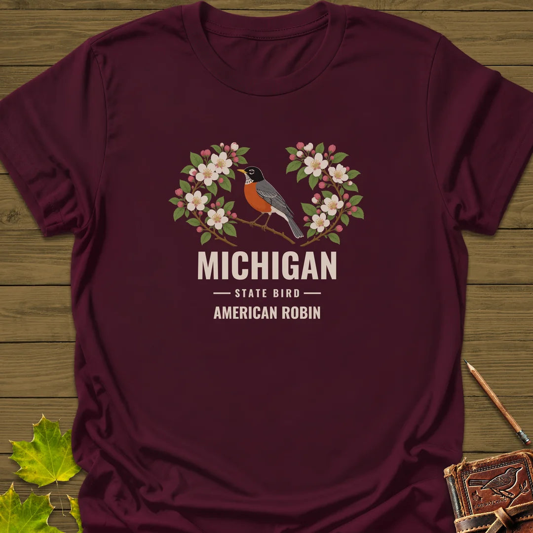 Michigan State Bird T-Shirt - Graphic Tee - Gift for Bird Lovers - Unisex