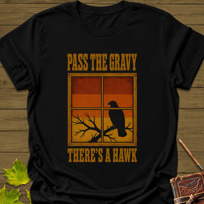 Pass The Gravy Hawk T-Shirt - Bird Graphic Tee - Gift for Bird Lovers - Unisex