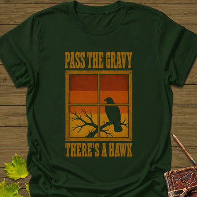 Pass The Gravy Hawk T-Shirt - Bird Graphic Tee - Gift for Bird Lovers - Unisex