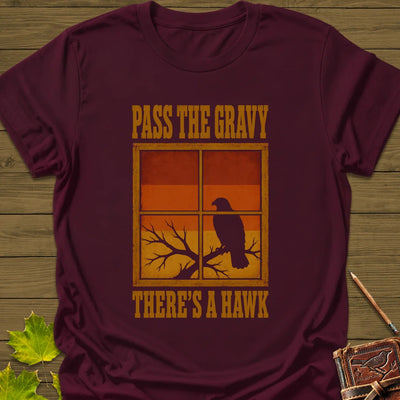 Pass The Gravy Hawk T-Shirt - Bird Graphic Tee - Gift for Bird Lovers - Unisex