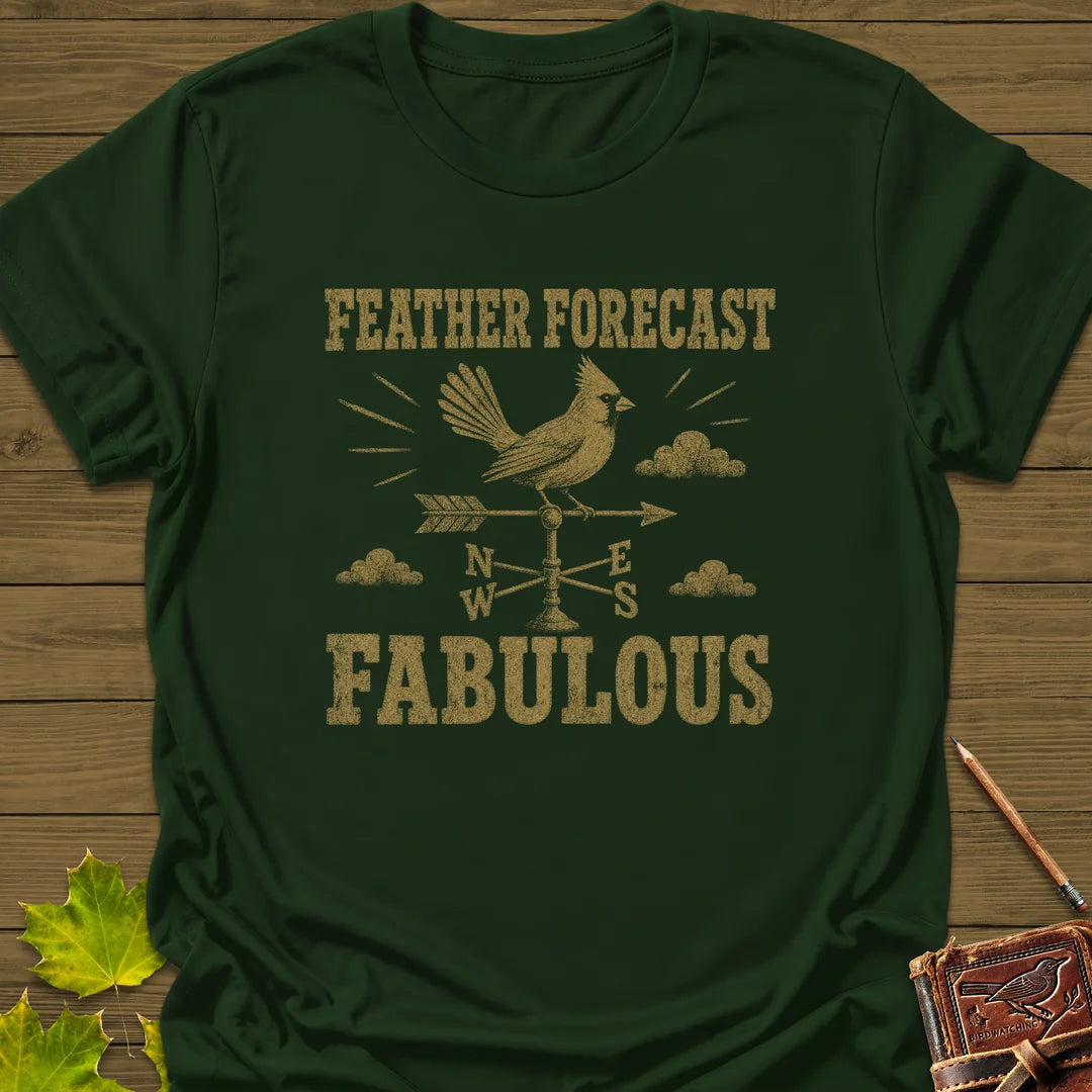 Feather Forecast T-Shirt - Bird Graphic Tee - Gift for Bird Lovers - Unisex