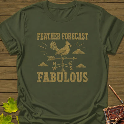 Feather Forecast T-Shirt - Bird Graphic Tee - Gift for Bird Lovers - Unisex