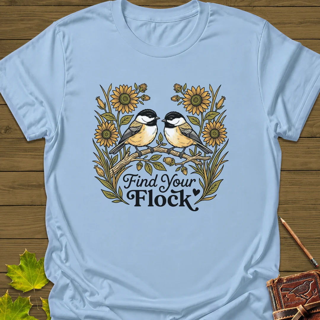 Find Your Flock T-Shirt - Bird Graphic Tee - Gift for Bird Lovers - Unisex