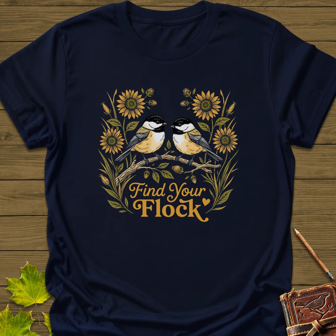 Find Your Flock T-Shirt - Bird Graphic Tee - Gift for Bird Lovers - Unisex