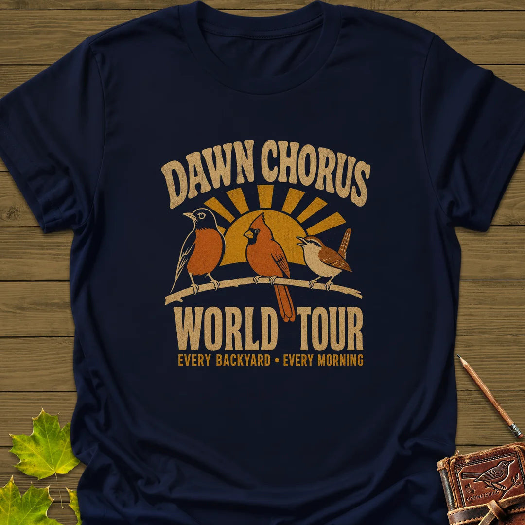Dawn Chorus Tour T-Shirt - Bird Graphic Tee - Gift for Bird Lovers - Unisex