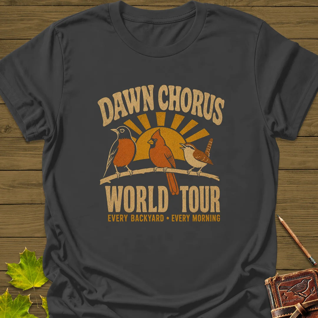 Dawn Chorus Tour T-Shirt - Bird Graphic Tee - Gift for Bird Lovers - Unisex