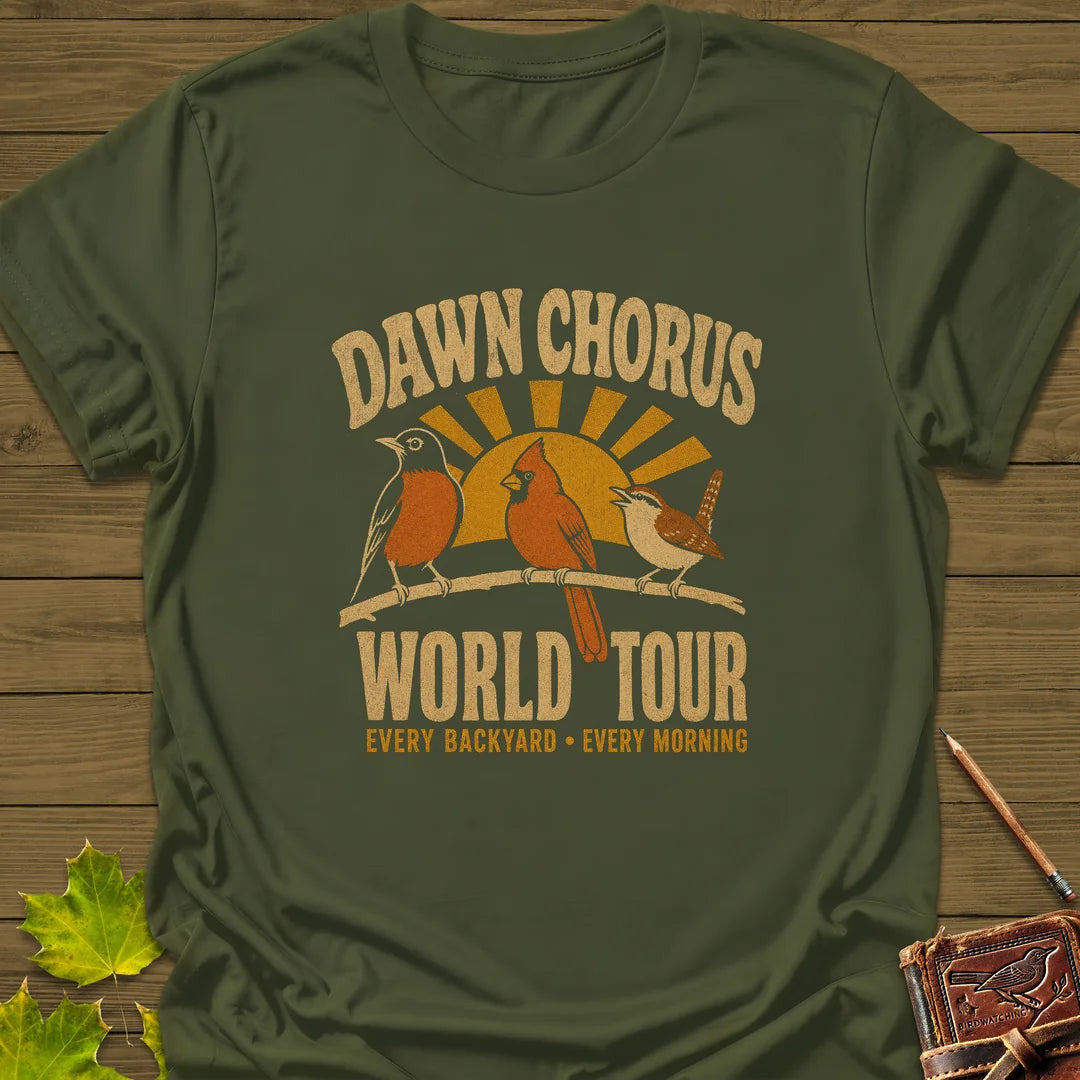 Dawn Chorus Tour T-Shirt - Bird Graphic Tee - Gift for Bird Lovers - Unisex