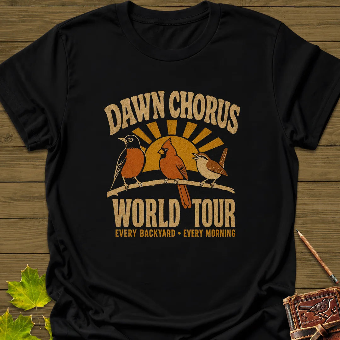 Dawn Chorus Tour T-Shirt - Bird Graphic Tee - Gift for Bird Lovers - Unisex