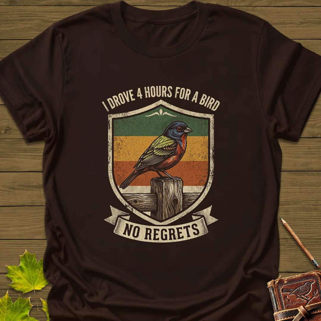 No Regrets T-Shirt - Bird Graphic Tee - Gift for Bird Lovers - Unisex