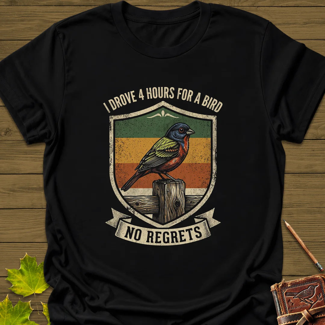 No Regrets T-Shirt - Bird Graphic Tee - Gift for Bird Lovers - Unisex