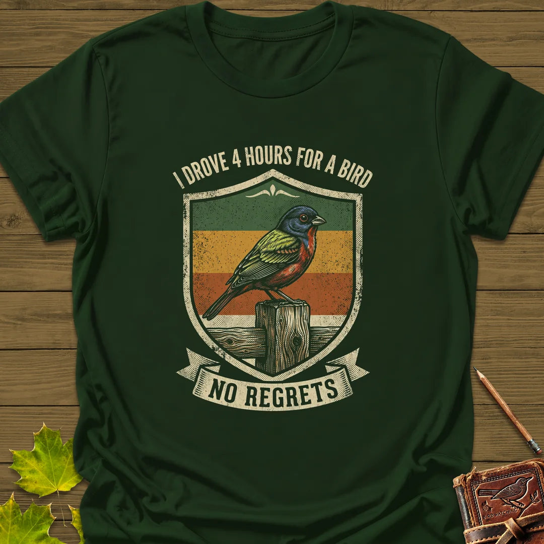 No Regrets T-Shirt - Bird Graphic Tee - Gift for Bird Lovers - Unisex