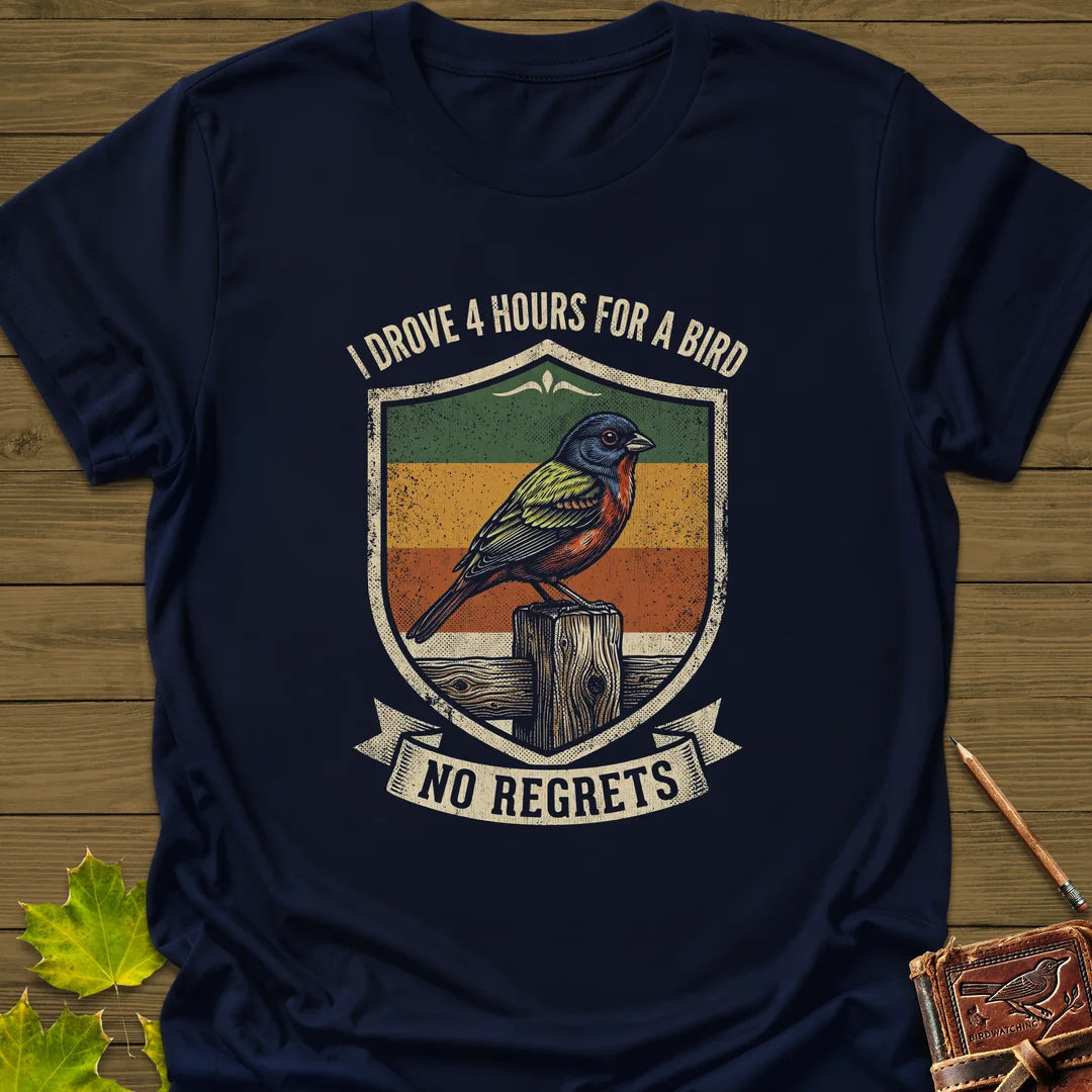 No Regrets T-Shirt - Bird Graphic Tee - Gift for Bird Lovers - Unisex