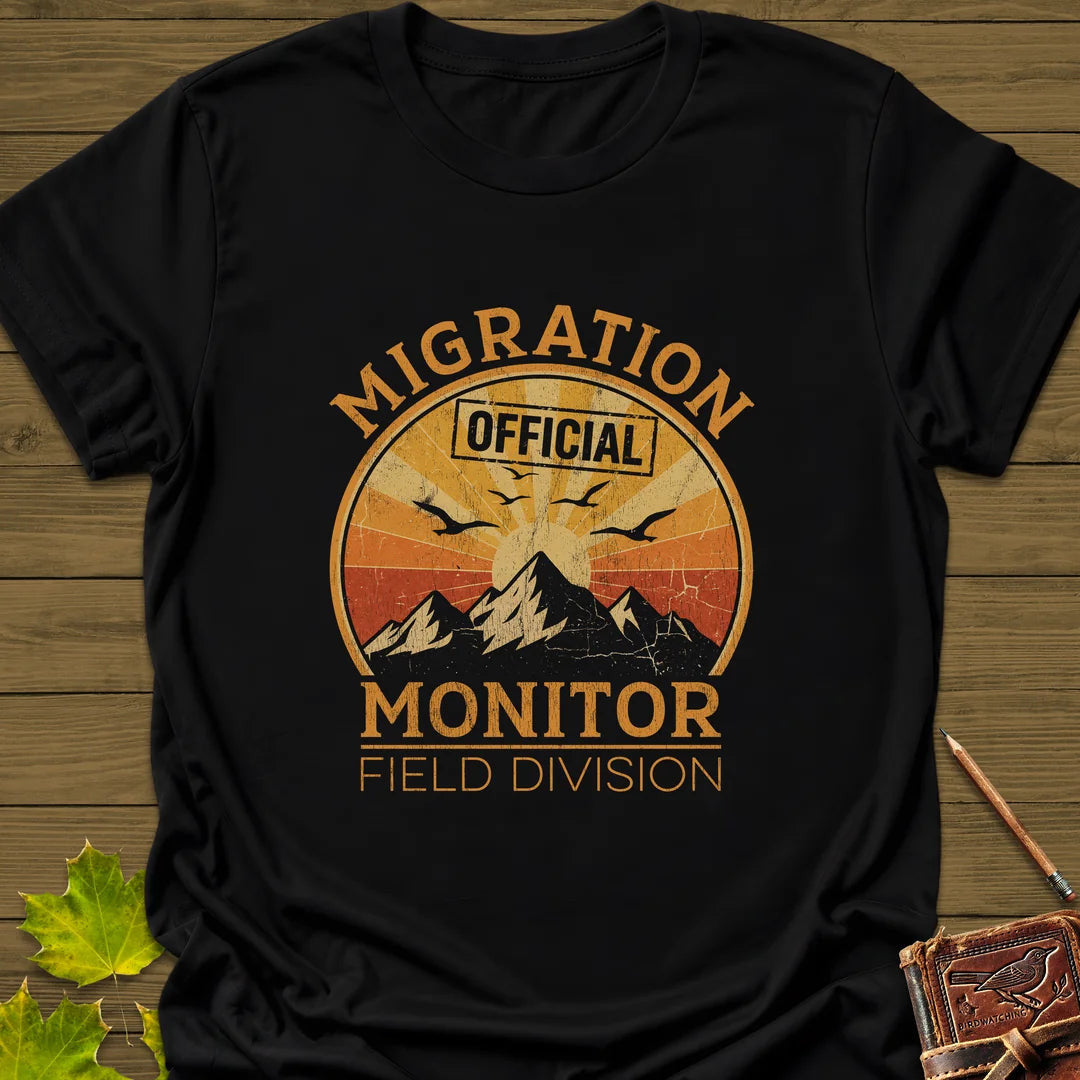 Migration Monitor T-Shirt - Bird Graphic Tee - Gift for Bird Lovers - Unisex