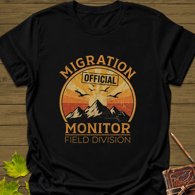 Migration Monitor T-Shirt - Bird Graphic Tee - Gift for Bird Lovers - Unisex