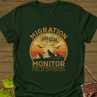 Migration Monitor T-Shirt - Bird Graphic Tee - Gift for Bird Lovers - Unisex