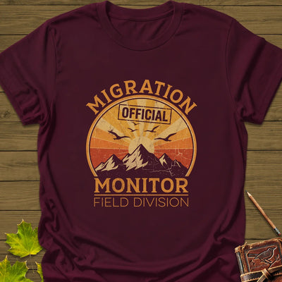 Migration Monitor T-Shirt - Bird Graphic Tee - Gift for Bird Lovers - Unisex