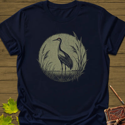 Prairie Crane T-Shirt - Bird Graphic Tee - Gift for Bird Lovers - Unisex