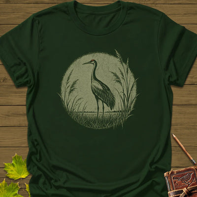 Prairie Crane T-Shirt - Bird Graphic Tee - Gift for Bird Lovers - Unisex