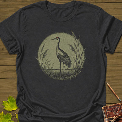 Prairie Crane T-Shirt - Bird Graphic Tee - Gift for Bird Lovers - Unisex