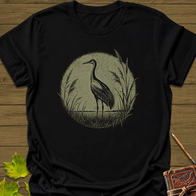 Prairie Crane T-Shirt - Bird Graphic Tee - Gift for Bird Lovers - Unisex