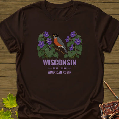 Wisconsin State Bird T-Shirt - Graphic Tee - Gift for Bird Lovers - Unisex