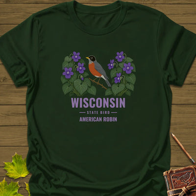 Wisconsin State Bird T-Shirt - Graphic Tee - Gift for Bird Lovers - Unisex