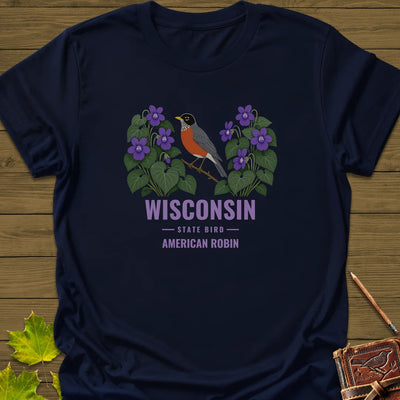 Wisconsin State Bird T-Shirt - Graphic Tee - Gift for Bird Lovers - Unisex