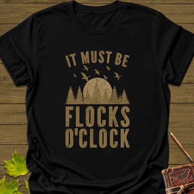Flocks O'Clock T-Shirt - Bird Graphic Tee - Gift for Bird Lovers - Unisex