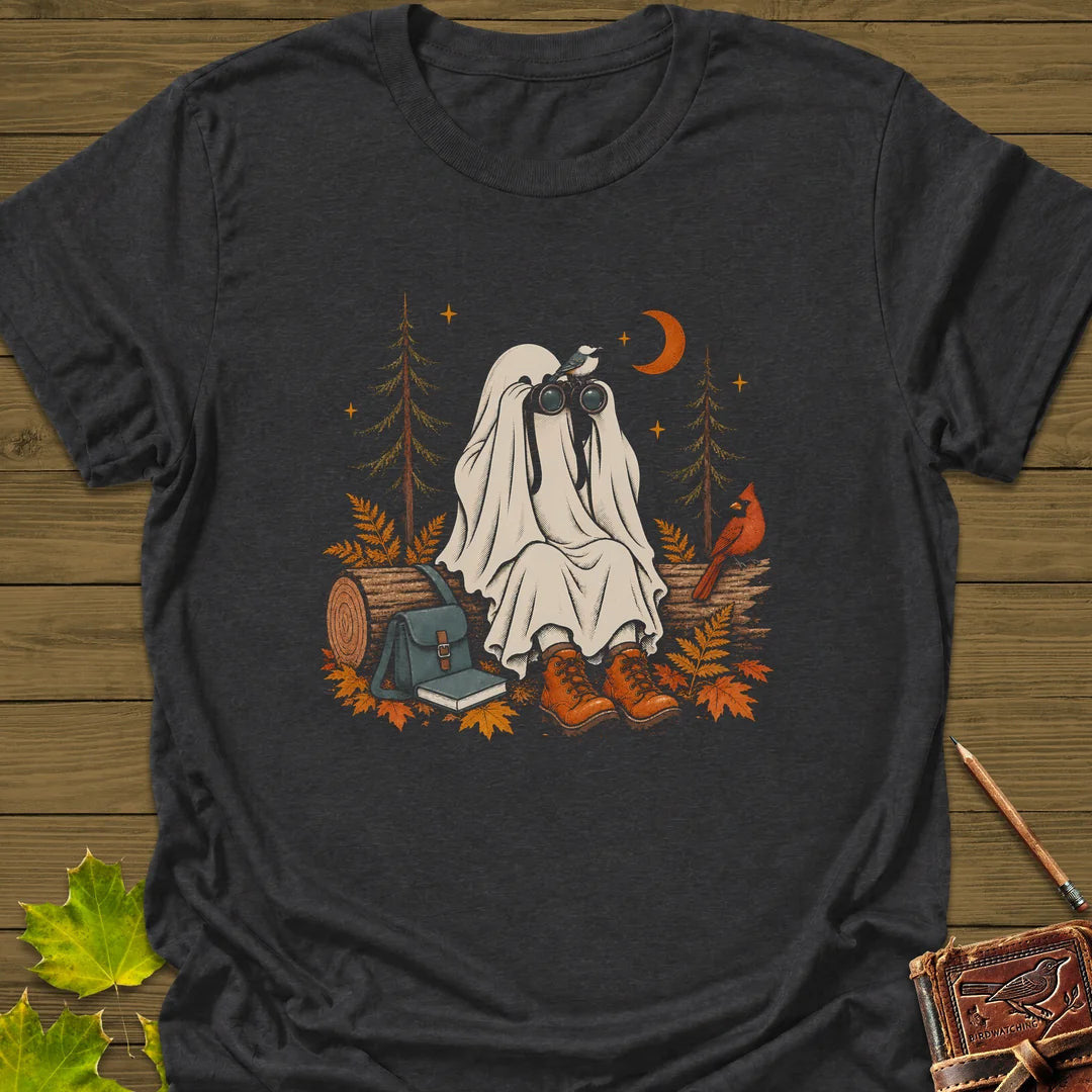 Ghost Birder Watch T-Shirt - Bird Graphic Tee - Gift for Bird Lovers - Unisex
