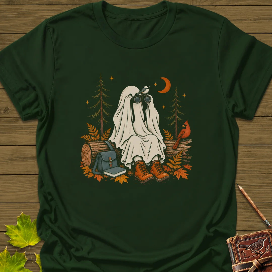Ghost Birder Watch T-Shirt - Bird Graphic Tee - Gift for Bird Lovers - Unisex